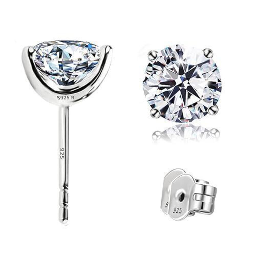 1842 "STUNNING FLAME" 18K White Gold Plated Sterling Silver Cubic-Zirconia